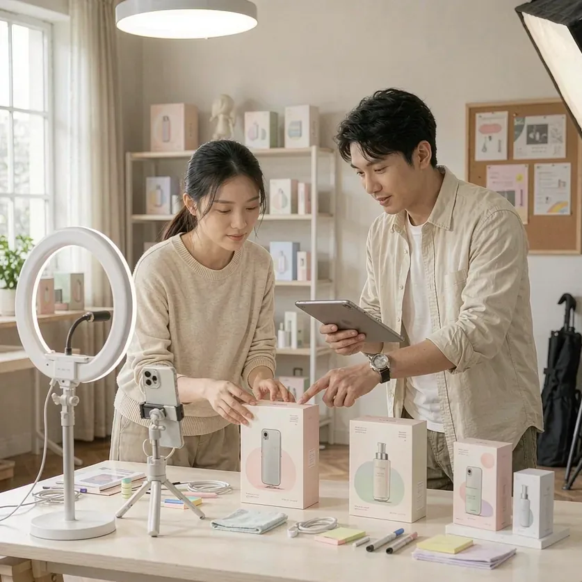 达人营销团队在筛选达人并与品牌方共创内容